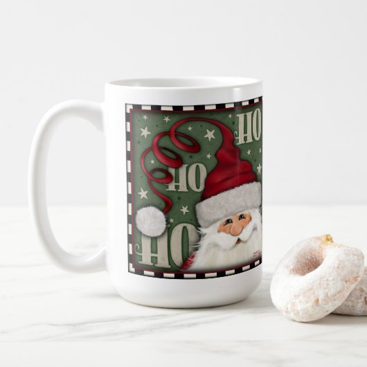 Ho Ho Santa Whimsical Leuke Koffie Mok (Met donut)