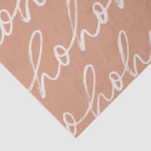 Ho Ho Script Bruin Witte Kerst Tissuepapier (Detail)