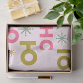 Ho Ho Snowflakes Roze Groen Goud Kerst Tissuepapier (Geschenk)