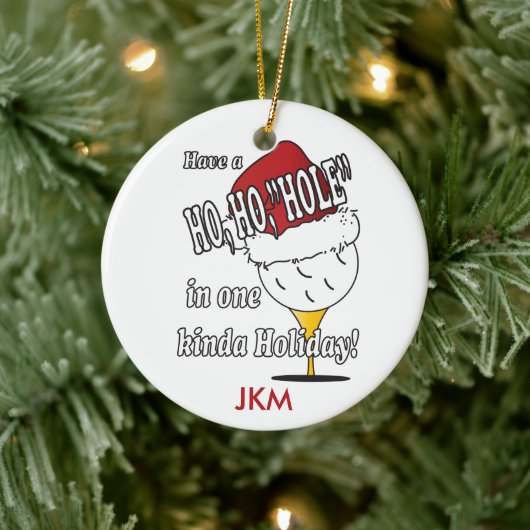 Ho, Ho, Trou Dans Un Ornement De Noël (Arbre)