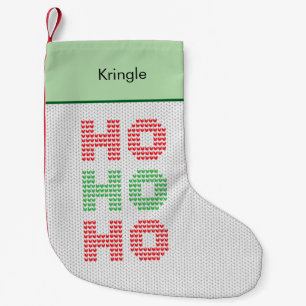 Ho Ho Typografie Kersttrui Kleine Kerstsok