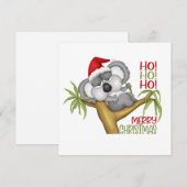 Ho Ho Vrolijk Kerstfeest Koala Feestdagenkaart (Voorkant / Achterkant)