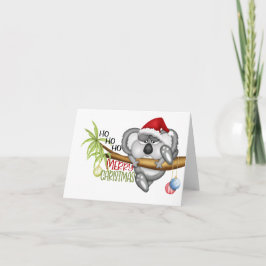Ho Ho Vrolijk Kerstfeest Koala Kaart