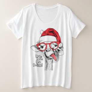 Ho Ho Y'all Giraffe Grote Maat T-shirt