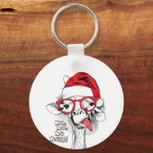 Ho ho y'all Giraffe Sleutelhanger (Voorkant)
