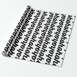 HO HO zwart vet script Cadeaupapier