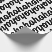 HO HO zwart vet script Cadeaupapier (Hoek)