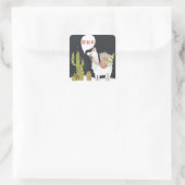 Ho-HoHo Holiday Llama Vierkante Sticker (Tas)