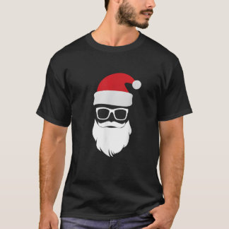 Ho Matching Sunglazen Hipster Gift Santa Hat Clau T-shirt