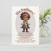 Ho Sailors ! Boy Pirate Invitation Anniversaire (Debout devant)