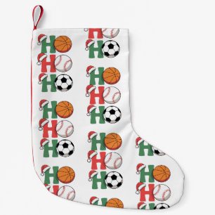 Ho Santa Kerstmis Basketbal Honkbal Voetbal Kerstm Kleine Kerstsok