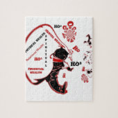 HO³ zwarte kerstman met speciale rijkdom om te doe Legpuzzel (Verticaal)