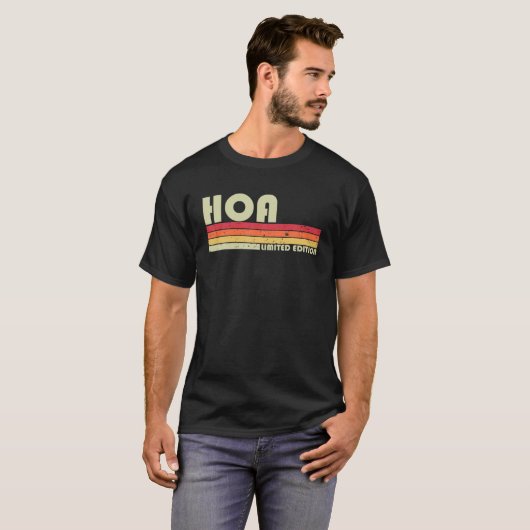 HOA Naam Persoonlijke Retro 80S 90S geboortedatum T-shirt (Voorkant volledig)