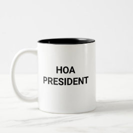 HOA President Funny Neighborhood Leader Tweekleurige Koffiemok