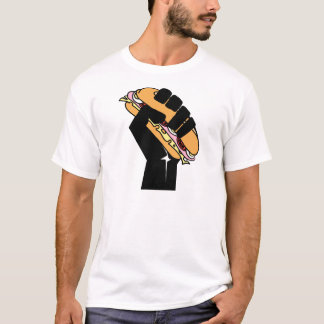 Hoagie Sandwich Man Vuist Verzets Anti Trump T-shirt
