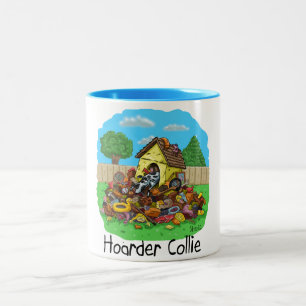 Hoarder Collie Tweekleurige Koffiemok
