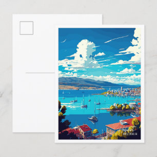 Hobart Australia Art Vintage Travel Illustratie Briefkaart