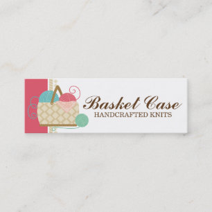 Hobbies voor het inkepen van gehaakte garens mini visitekaartje