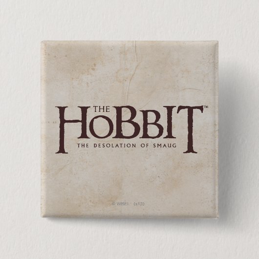 Hobbit Logo - Donker Vierkante Button 5,1 Cm (Voorkant)