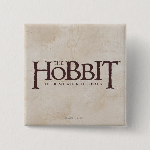 Hobbit Logo - Donker Vierkante Button 5,1 Cm
