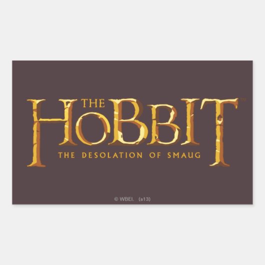 Hobbit Logo - Gold Rechthoekige Sticker (Voorkant)