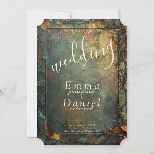 Hobbiton Haven bruiloft uitnodiging (Voorkant)