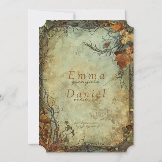 Hobbiton Haven Faire-part de mariage (Dos)