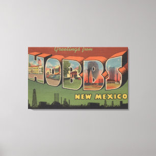 Hobbs, New Mexico - grote letterscènes Canvas Afdruk