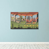 Hobbs, New Mexico - Large Letter Scenes 2 Canvas Afdruk (Insitu (Houten vloer))