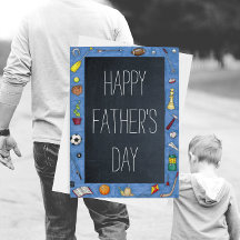 Hobby Chalkboard Vaderdag Kaart