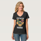 Hobby Chef Potatoe Squad Ironic Saying Vegetables T-shirt (Voorkant volledig)