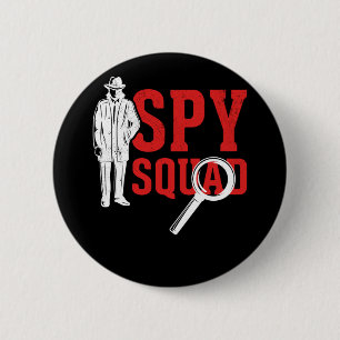 Hobby detective vrienden misdaad grappig onderzoek ronde button 5,7 cm