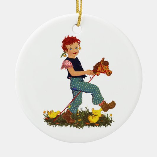 Hobby Horse Keramisch Ornament (Voorkant)