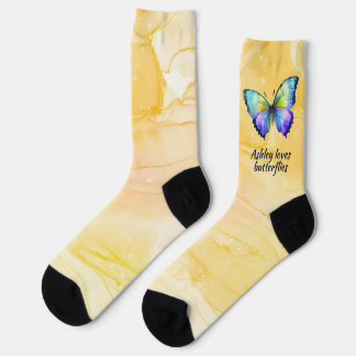 Hobby socks, Love watercolor butterfly Sokken