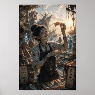 Hobby's / Sushi Chef / Japanse Vis Markt Poster