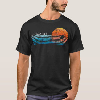  Hobie Beach Retro 80S Shark Fin Sunset T-shirt