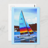 Hobie-boot op Jersey Briefkaart (Voorkant / Achterkant)