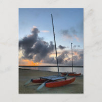Hobie Cat Catamarans Sailboat Beach Sunset