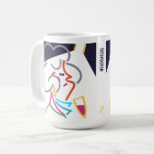 Hobnob Abstrait Art Moderne Illustration Mug (Devant gauche)