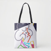 Hobnob moderne Abstracte kunst Canvas tas (Voorkant)