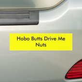 Hobo Butts drijft me op Bumpersticker (Op auto)