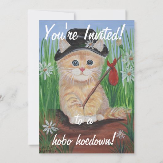 Hobo Hoedown Uitnodigingen! Kaart (Voorkant)