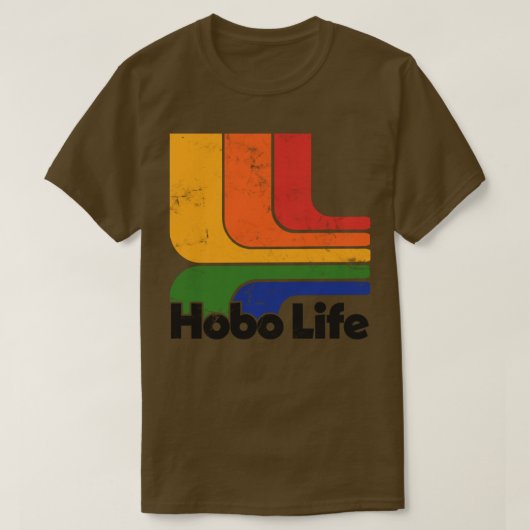 Hobo Life Vervaagd Thrift Style Retro Design1 T-shirt (Design voorkant)
