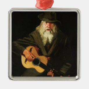 Hobo Musicus (gitarist Old Man) () Metalen Ornament