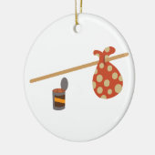 Hobo Sack Keramisch Ornament (Links)