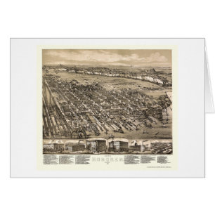 Hoboken, carte panoramique de NJ - 1881