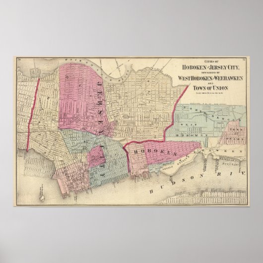 Hoboken, Jersey City Poster (Voorkant)