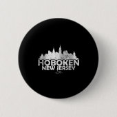 Hoboken New Jersey Nj _ Skyline Ronde Button 5,7 Cm (Voorkant)