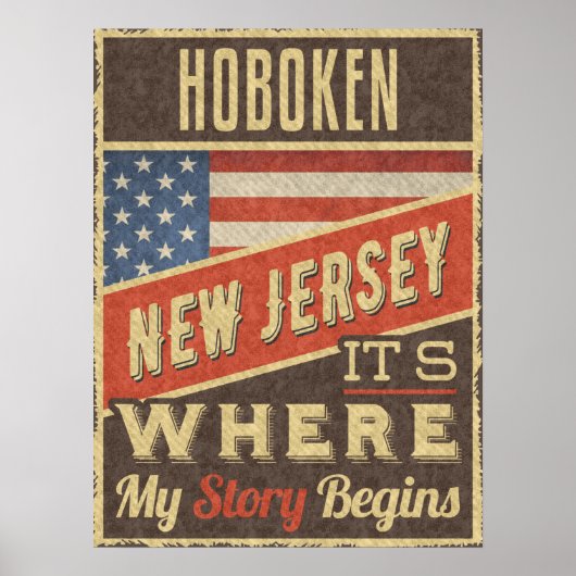 Hoboken New Jersey Poster (Voorkant)