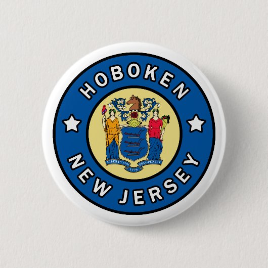 Hoboken New Jersey Ronde Button 5,7 Cm (Voorkant)